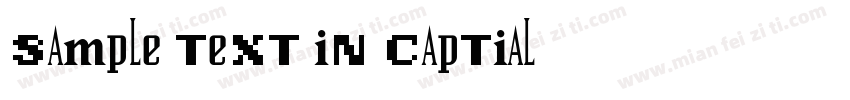 sample text in captial字体转换
